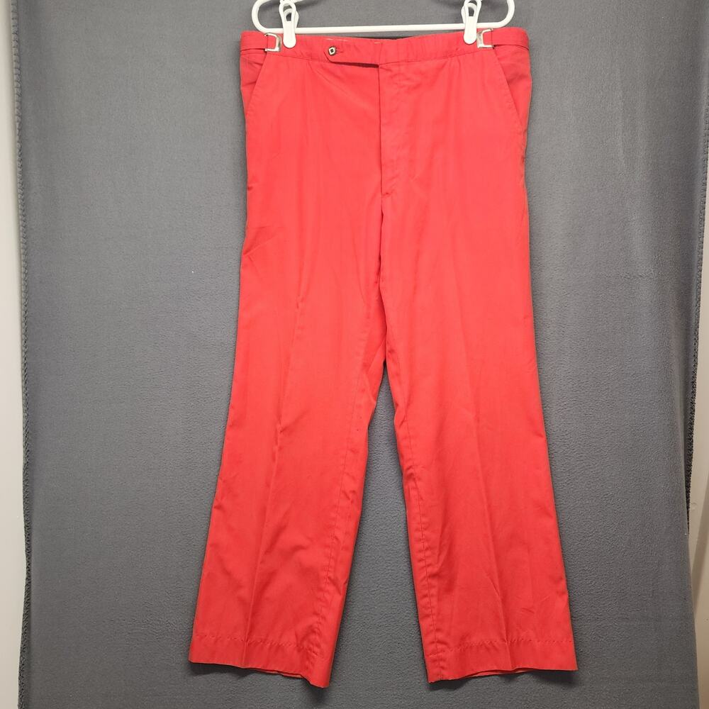 Vintage DiFini Pants Mens 36 x30 Red Straight Leg Trousers Made In USA